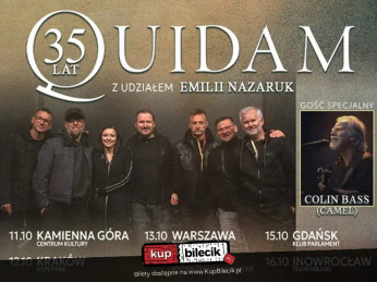Kamienna Góra Wydarzenie Koncert Trasa jubileuszowa - 35 lat Quidam z udziałem Emilii Nazaruk. Gość specjalny Colin Bass (Camel)